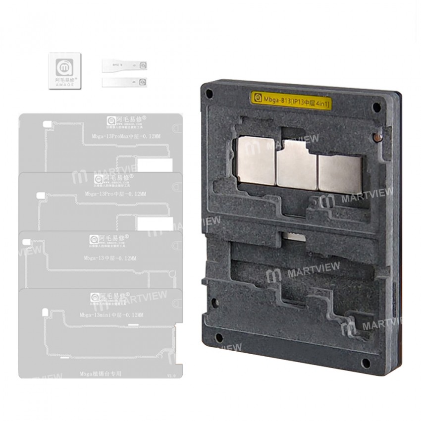 amaoe mbga-b13-4-in-1-middle-layer-reballing-stencil-set-1