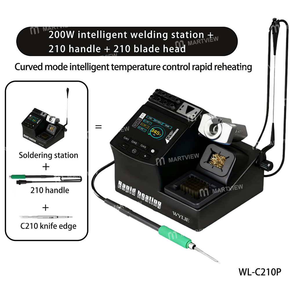 wylie c210p-200w-intelligent-control-temperature-soldering-station-compatible-210-245-115-handle-3