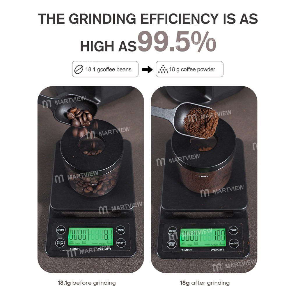 hibrew g3a-coffee-grinder-40mm-conical-burr-air-blower-31-gear-scale-memory-antistatic-manual-auto-v