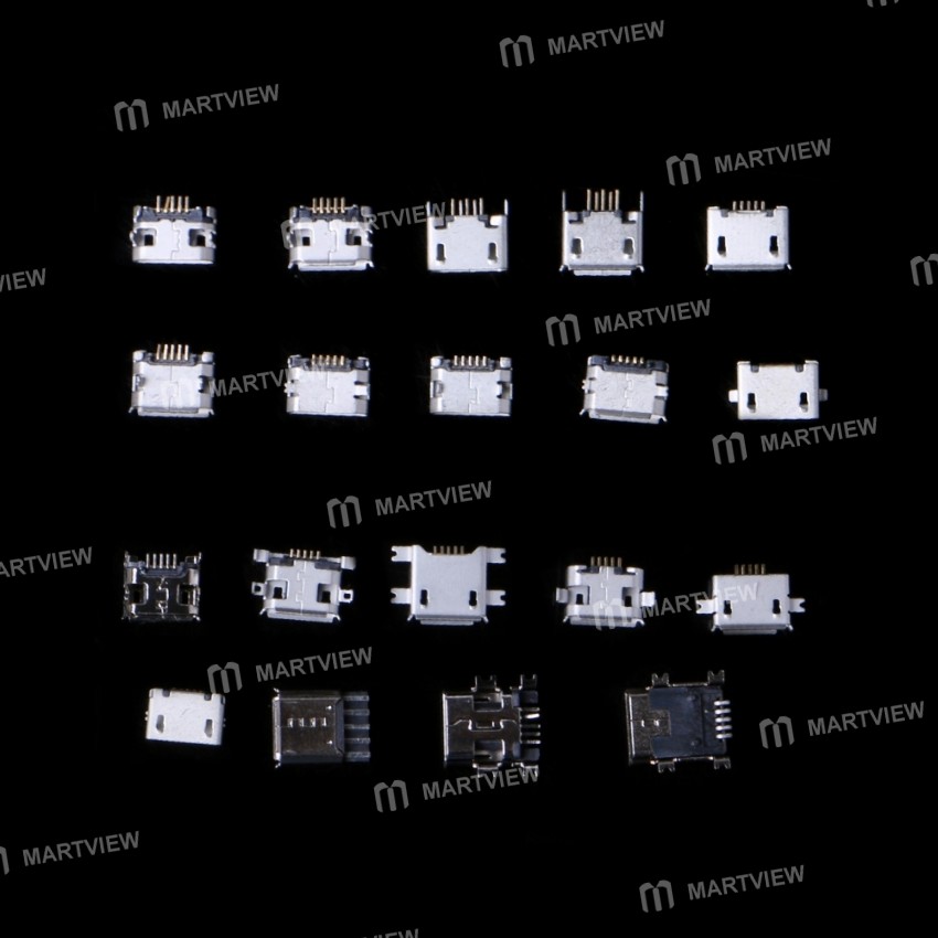 24 Models Micro USB Connector Socket Jack Set with Carrying Case