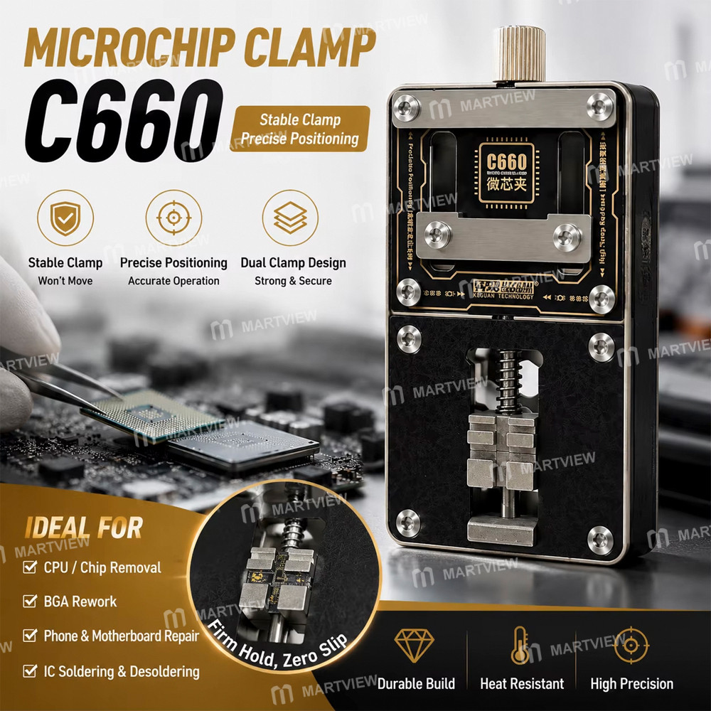 keguan c660-microchip-dual-structure-2-in-1-cpu-ic-chip-face-id-module-pcb-repair-fixture-2