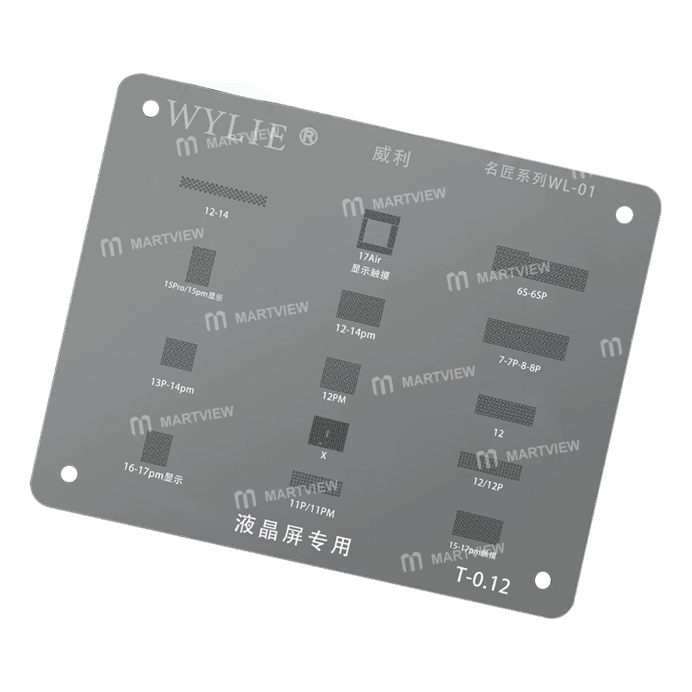 wylie wl-01-lcd-display-ic-face-id-ic-touchscreen-ic-bga-reballing-stencil-for-iphone-6s-to-17pro-ma