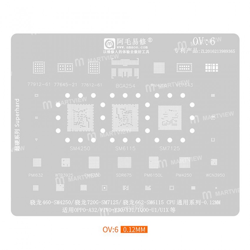 amaoe ov-series-8-in-1-012mm-bga-reballing-stencil-set-for-oppo-realme-vivo-iqoo-6
