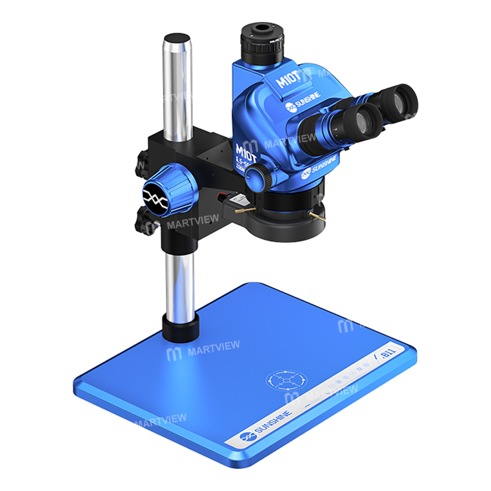 sunshine m10t-b11-65x-55x-trinocular-zoom-stereo-microscope-with-b11-aluminum-alloy-base-4
