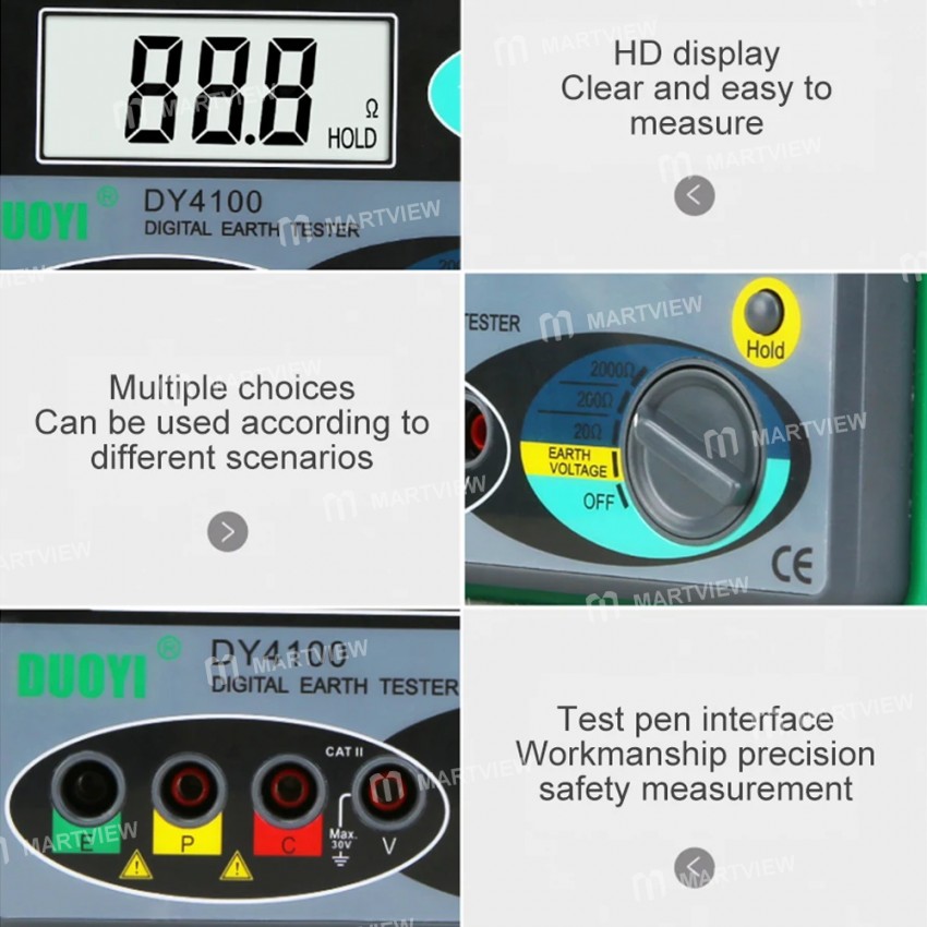 duoyi dy4100-0-2000-digital-earth-ground-resistance-meg-ohmmeter-13