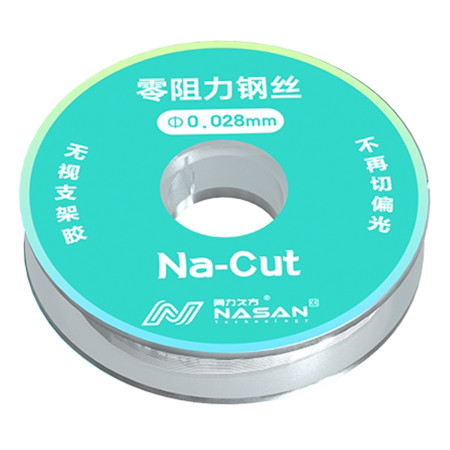 Nasan NA-Cut 50M 0.028mm Ultra-fine Zero-Resistance Steel Wire Specifically for Separating Apple Screens with Brackets