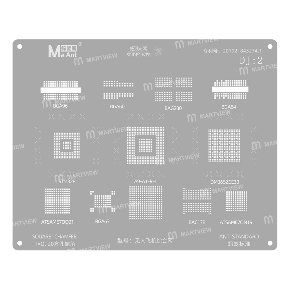 maant dj2-020mm-dji-drone-chips-comprehensive-bga-reballing-stencil