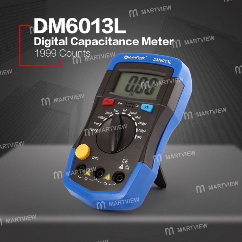 HoldPeak DM6013L Handheld Professional Digital Capacitance Meter with LCD Backlight