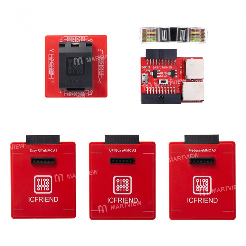 eMate X 13 in 1 ICFriend Edition EMMC Tool BGA Socket for Easy JTAG Plus / RIFF / Medusa Pro Box Sup