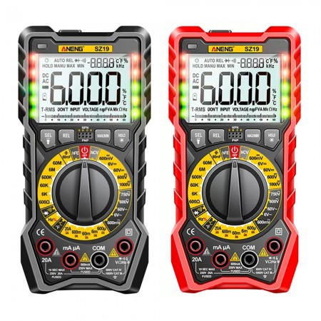 Aneng SZ19 Digital High Accuracy Intelligent Multimeter with NCV and Dazzle Color Illumination