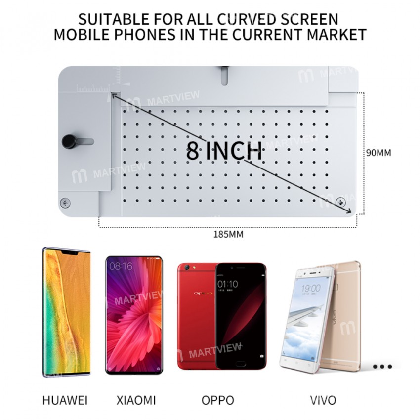 TBK-009 OCA Positioning Aligner for 8inch Curved LCD Screen Display