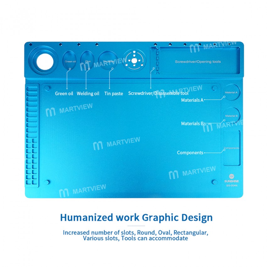 Sunshine SS-004N Multifunction Aluminum Alloy Microscope High Heat Resistant Maintenance Mat