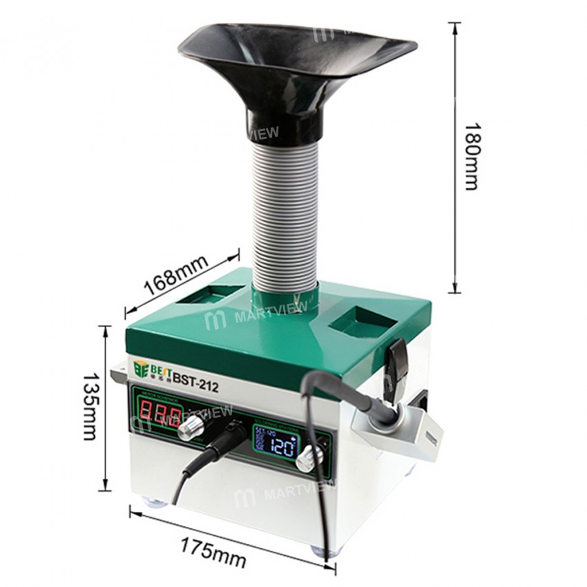 BST-212 150W Powerful Smoke Purifier With Electric Soldering Iron for Welding Purifying Filtering