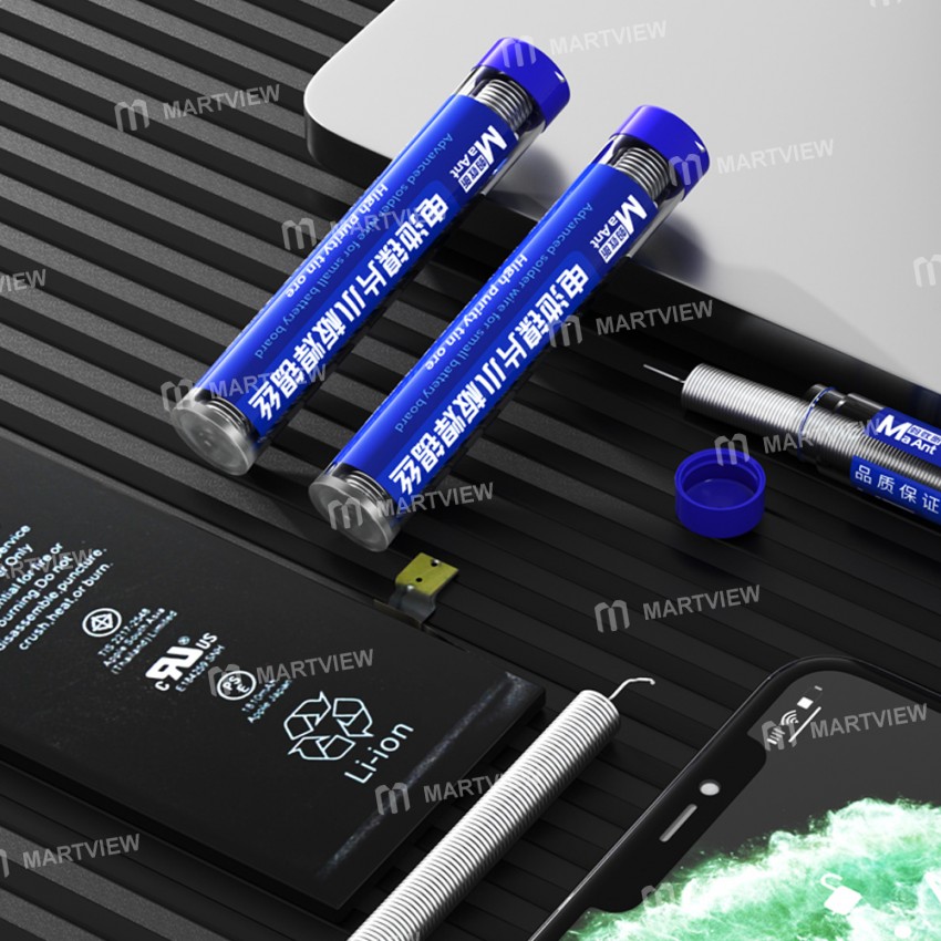 MaAnt M31 0.8mm Portable No-clean Battery Nickel Sheet Solder Wire - 3 Meter
