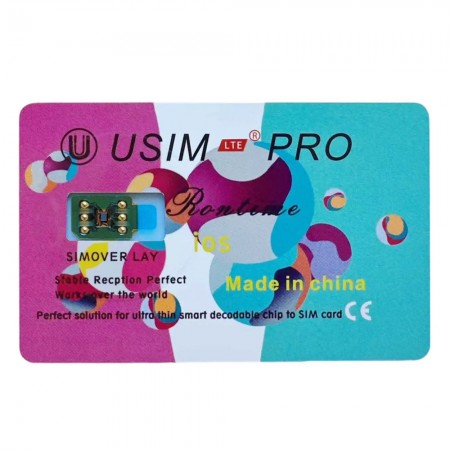 USIM LTE PRO Perfect Solution for Ultra Thin Smart Decodable Chip to SIM Card for iPhone 6 to 13Pro Max