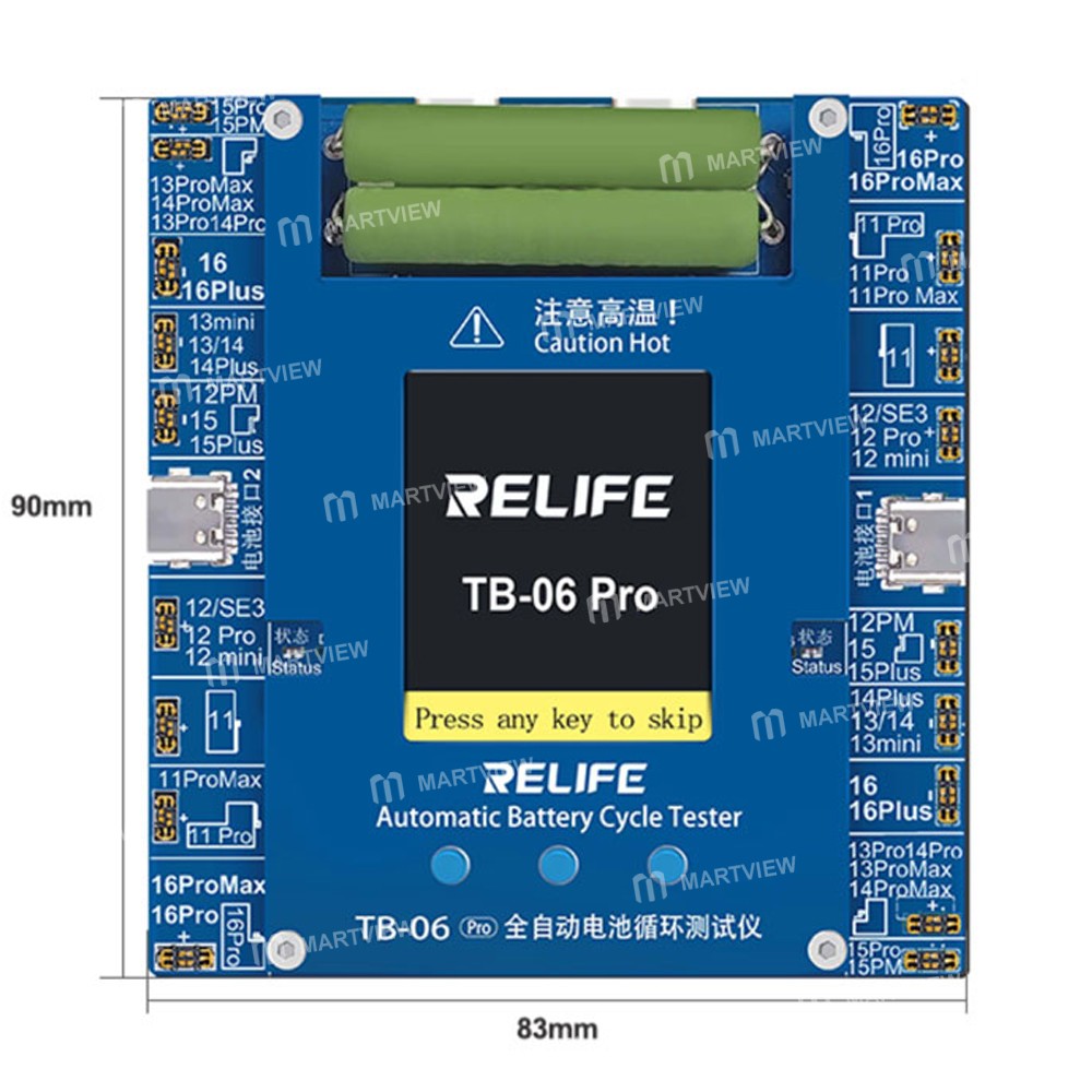 relife tb-06-pro-dual-channel-fully-automatic-battery-cycle-tester-for-iphone-11-to-16pro-max-3