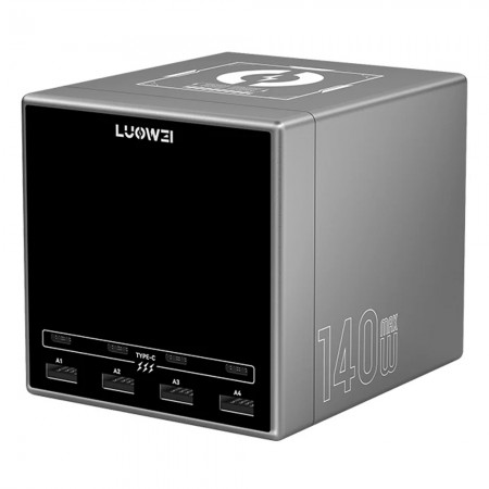 Luowei LW-U1 140W Raptor 8-Ports USB & Type-C Charger Station with Wireless Charging