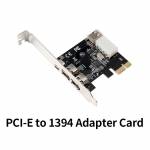 PCI-E 1X to 1394 3-port DV High-definition Video Capture Card with 2*1394A 6Pin Ports & 1*1394A 4Pin