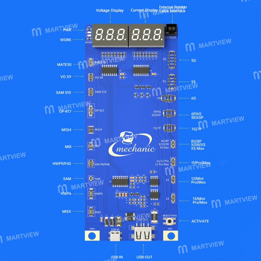 Mechainc UA19 Battery Charge Activation Board for iPhone 5 to 13Pro Max Android Hongmeng Phone