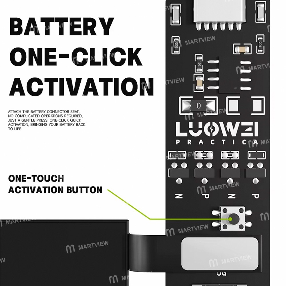 luowei lw-b01-lw-b02-battery-activation-small-board-for-iphone-5-to-16pro-max-android-3
