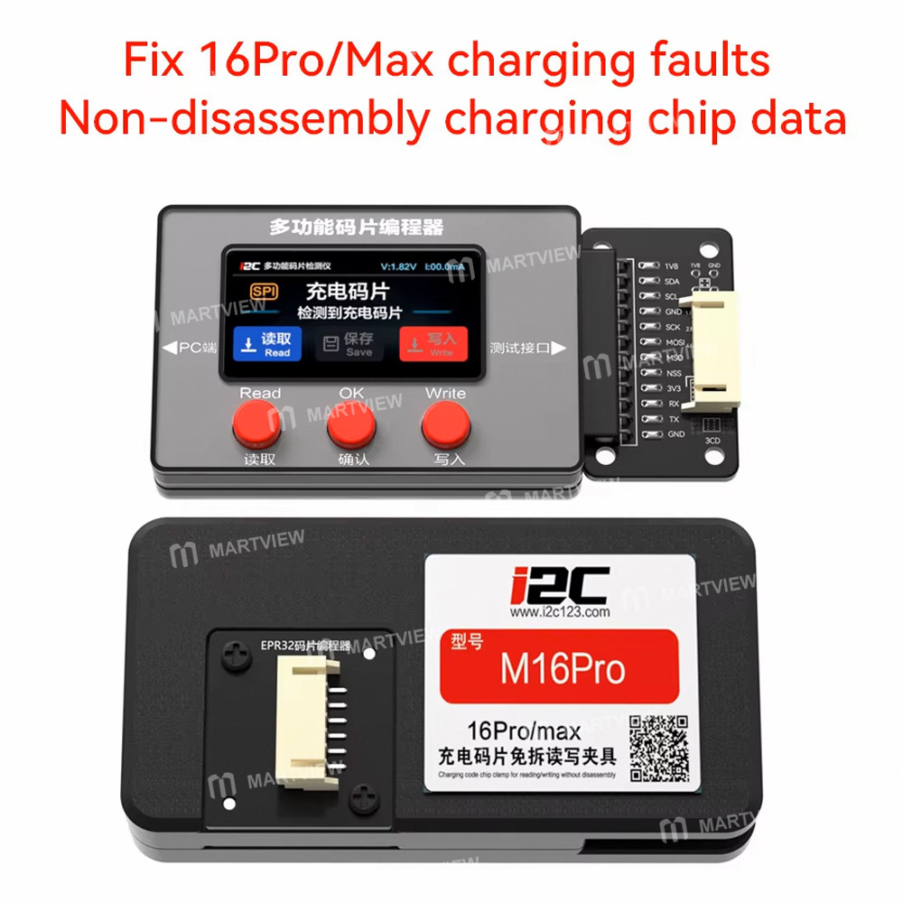 i2c m16pro-layer-free-u2-charging-chip-programmer-used-with-epr32-programmer-for-iphone-16p-16pm-2