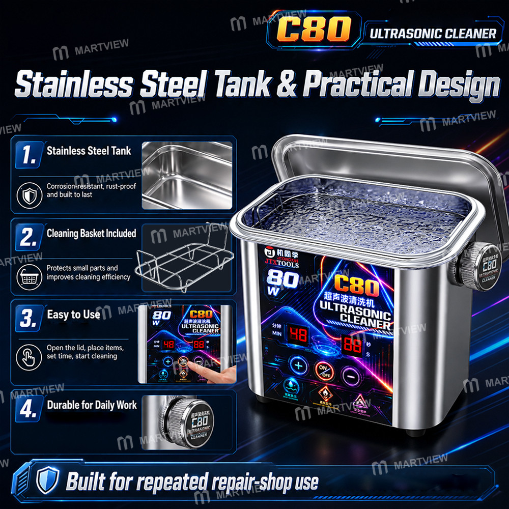 jtx c80-80w-high-power-40khz-industrial-power-12l-ultrasonic-cleaning-machine-8