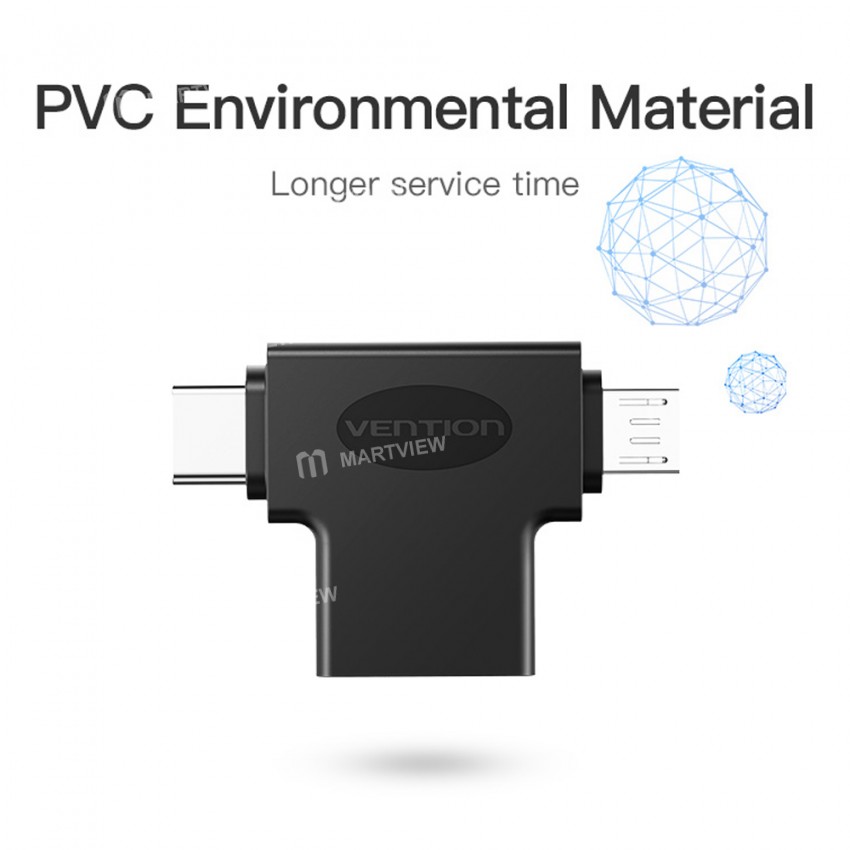 Vention 2-in-1 Type-C to USB/Micro USB OTG Converter Adapter for Huawei/Xiaomi/Samsung