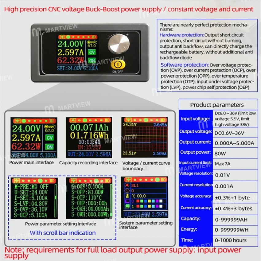 xys3580 dc-buck-boost-converter-dc-dc-06-36v-7a-adjustable-regulated-laboratory-power-module-6