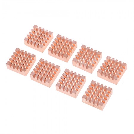 14x12mm Copper Heatsink for RAM Memory / North and South Bridge / Video Memory - 8Pcs
