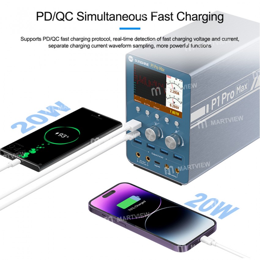 sunshine p1-pro-max-intelligent-regulated-power-supply-with-waveform-display-battery-spot-welding-10