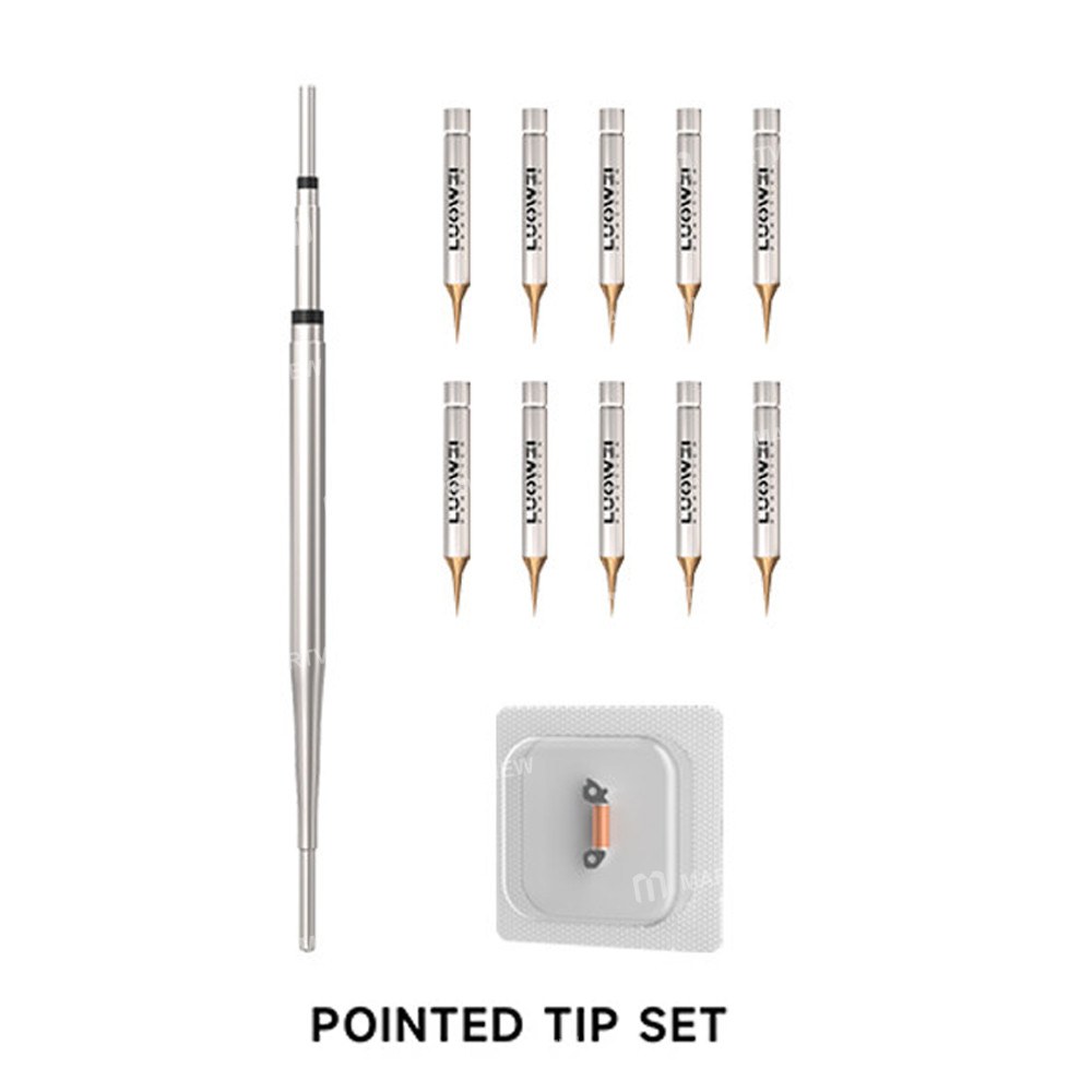 luowei lw-c210-soldering-iron-tip-with-10pcs-ultra-sharp-needles-for-screen-motherboard-flying-wire-