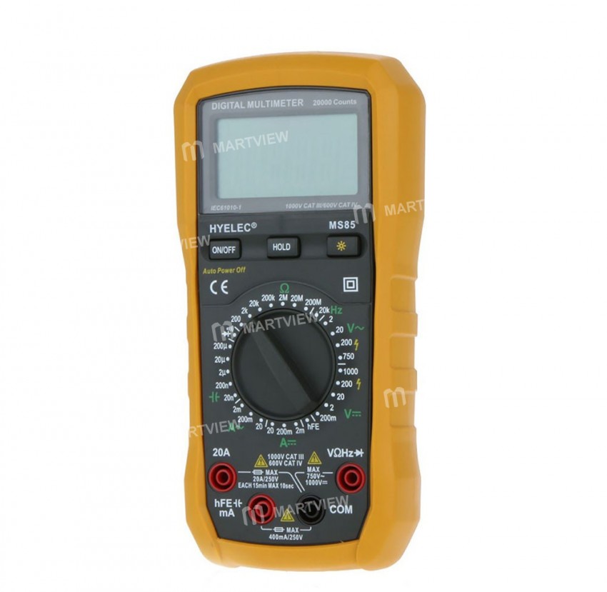 HYELEC MS85 Digital Multimeter AC / DC Resistance Capacitance Frequency Tester w / Blacklight
