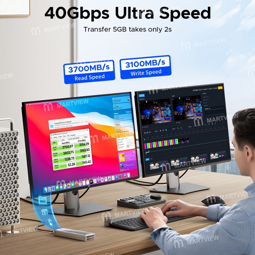 orico aagm2-u4-usb4-40gbps-nvme-m2-ssd-enclosure-with-cooling-fan-compatible-thunderbolt-3-4-5