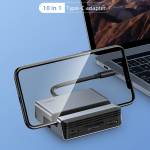 Hagibis 10-in-1 Type-C to 4K HDMI PD 100W Phone Holder Stand Docking Station