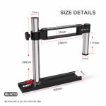 mijing mj4010-32mm-360-universal-metal-swing-arm-liftable-fixed-stand-with-slide-rails-2