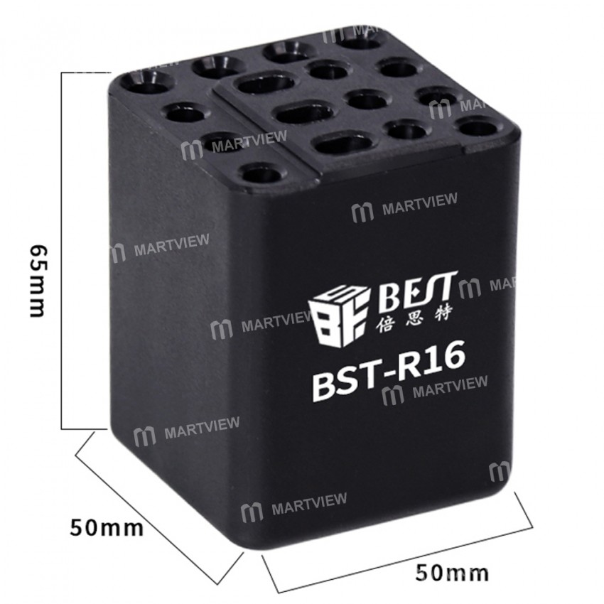 BST-R16 16-hole Multi-function Classified Storage Box for Heating Core/Screwdriver/Tweezers Storage