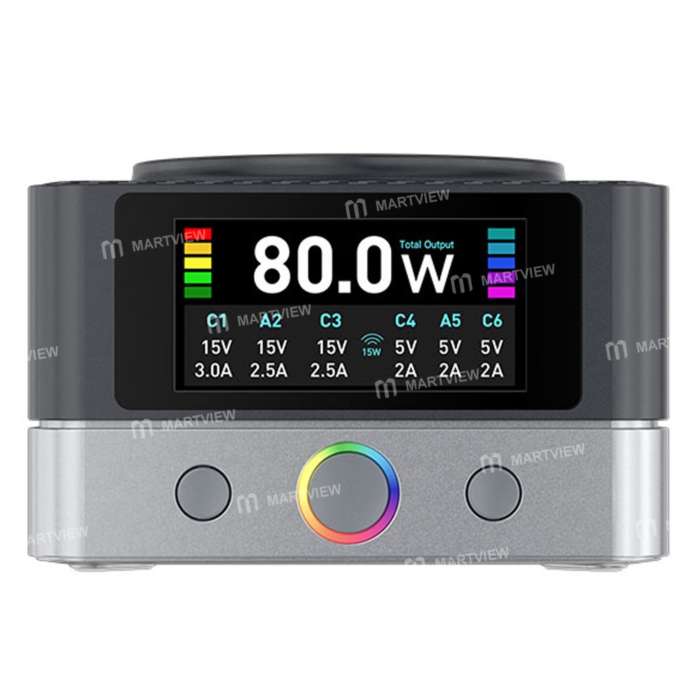 relife q7-80w-6-port-large-size-hd-color-screen-intelligent-charger-with-15w-wireless-charging-5