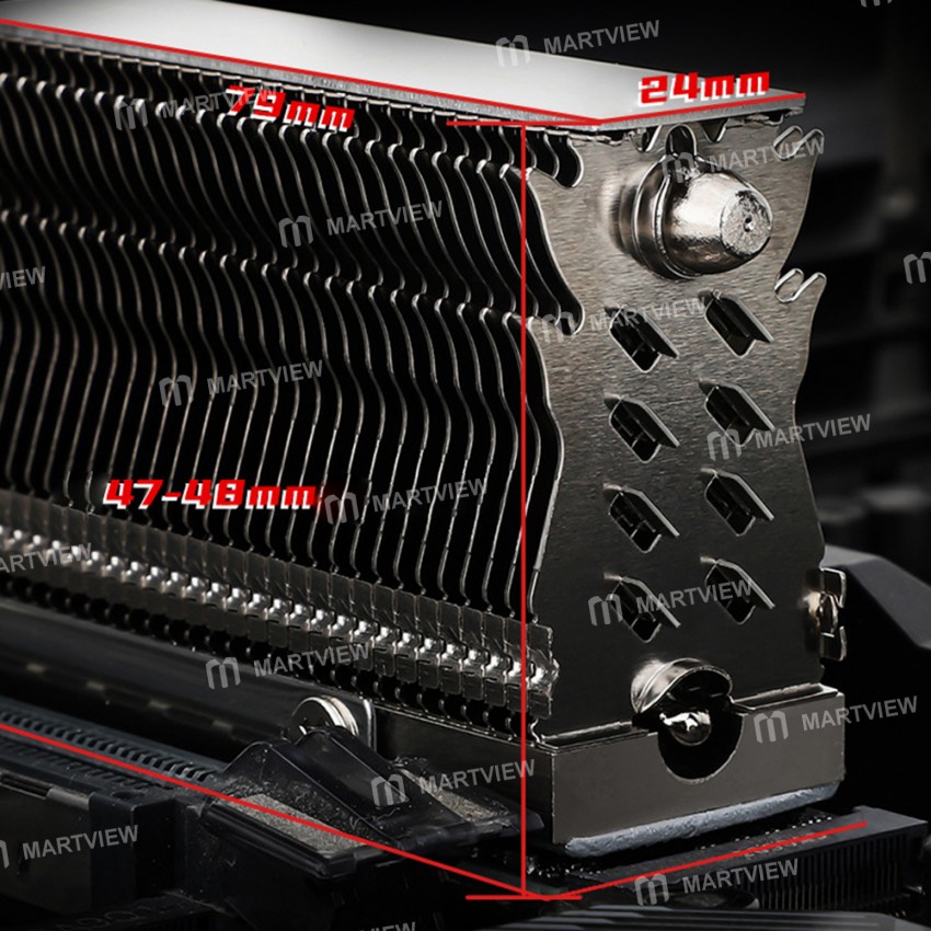 M.2 HR-09 2280/2280 Pro SSD Hard Disk Cooler for Desktop Computer