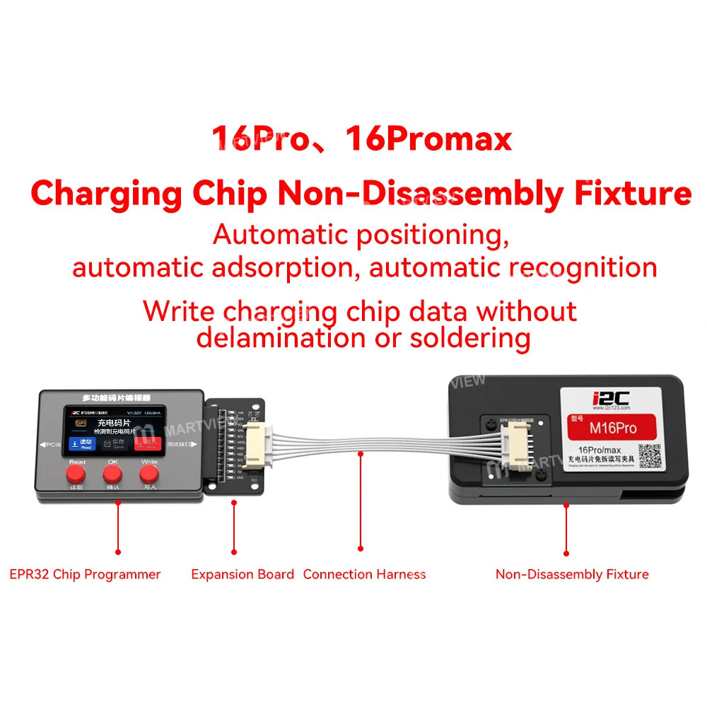 i2c m16pro-layer-free-u2-charging-chip-programmer-used-with-epr32-programmer-for-iphone-16p-16pm-5