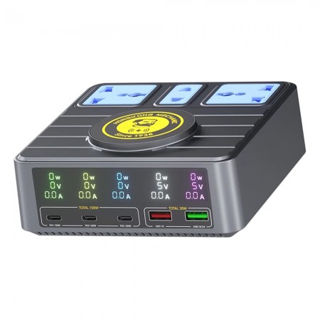 Mechanic S-Power Gallium Nitride Super Fast Charging Socket with 15W Wireless Charging