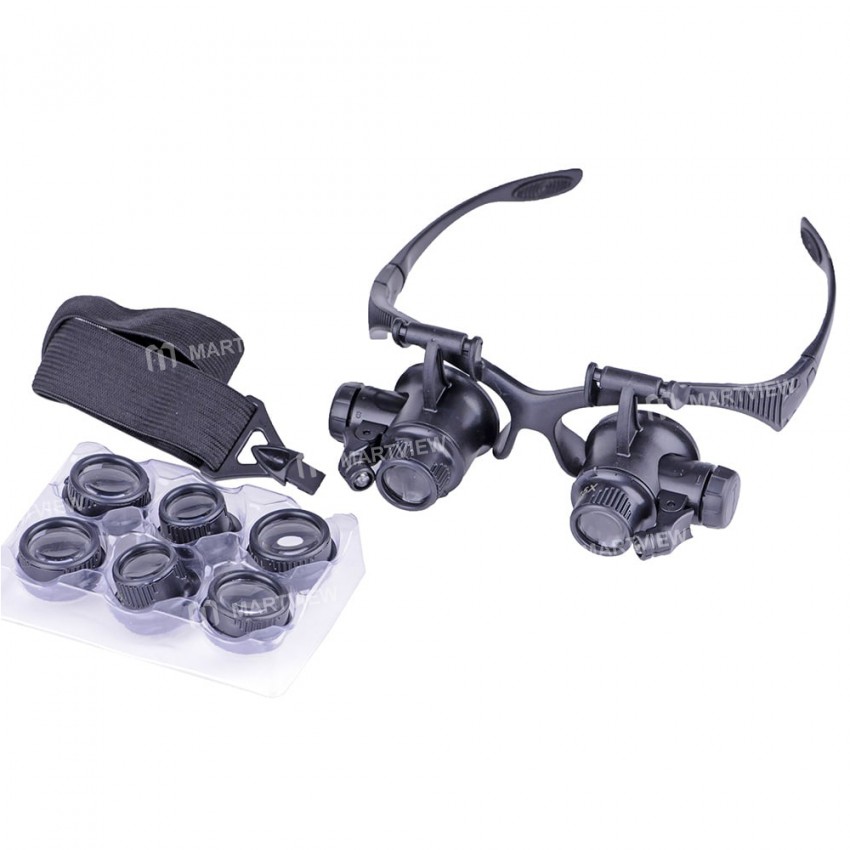 10X 15X 20X 25X Headband Magnifier With LED Light