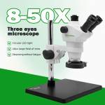 servicell arauca-sva85-series-8x-50x-high-definition-trinocular-stereo-microscope-for-pcb-repair-2