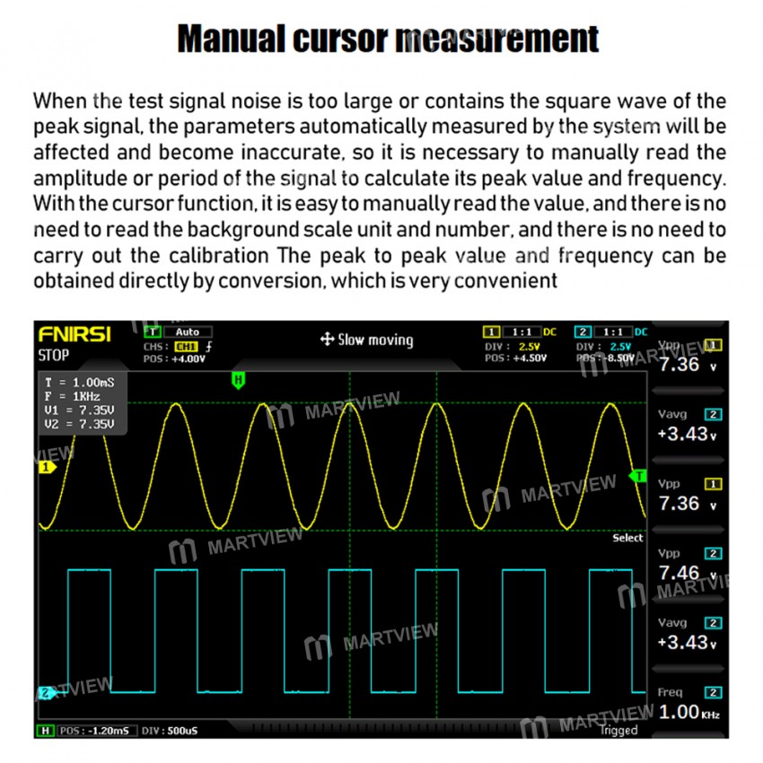 Fnirsi-1014D Portable Oscilloscope 2 In 1 Dual Channel Input Signal Generator 100MHz* 2 Ana-log Band