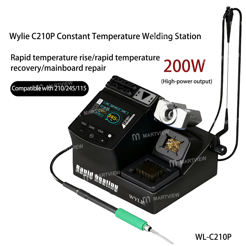 wylie c210p-200w-intelligent-control-temperature-soldering-station-compatible-210-245-115-handle-2