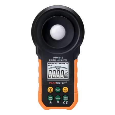 PEAKMETER PM6612 Handheld Lumen Brightness Tester for Fluorescent / Halide / Incandescent Lamps