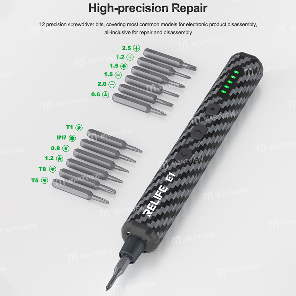 new upgrade-relife-e1-powerful-carbon-fiber-electric-screwdriver-set-support-iphone-17-series-8