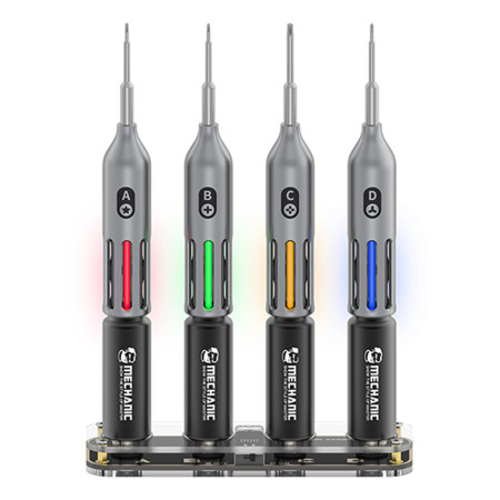 Mechanic YHC-4 Firefly 4-in-1 Multicolor LED Manual Screwdriver Set with Magnetic Charging Base
