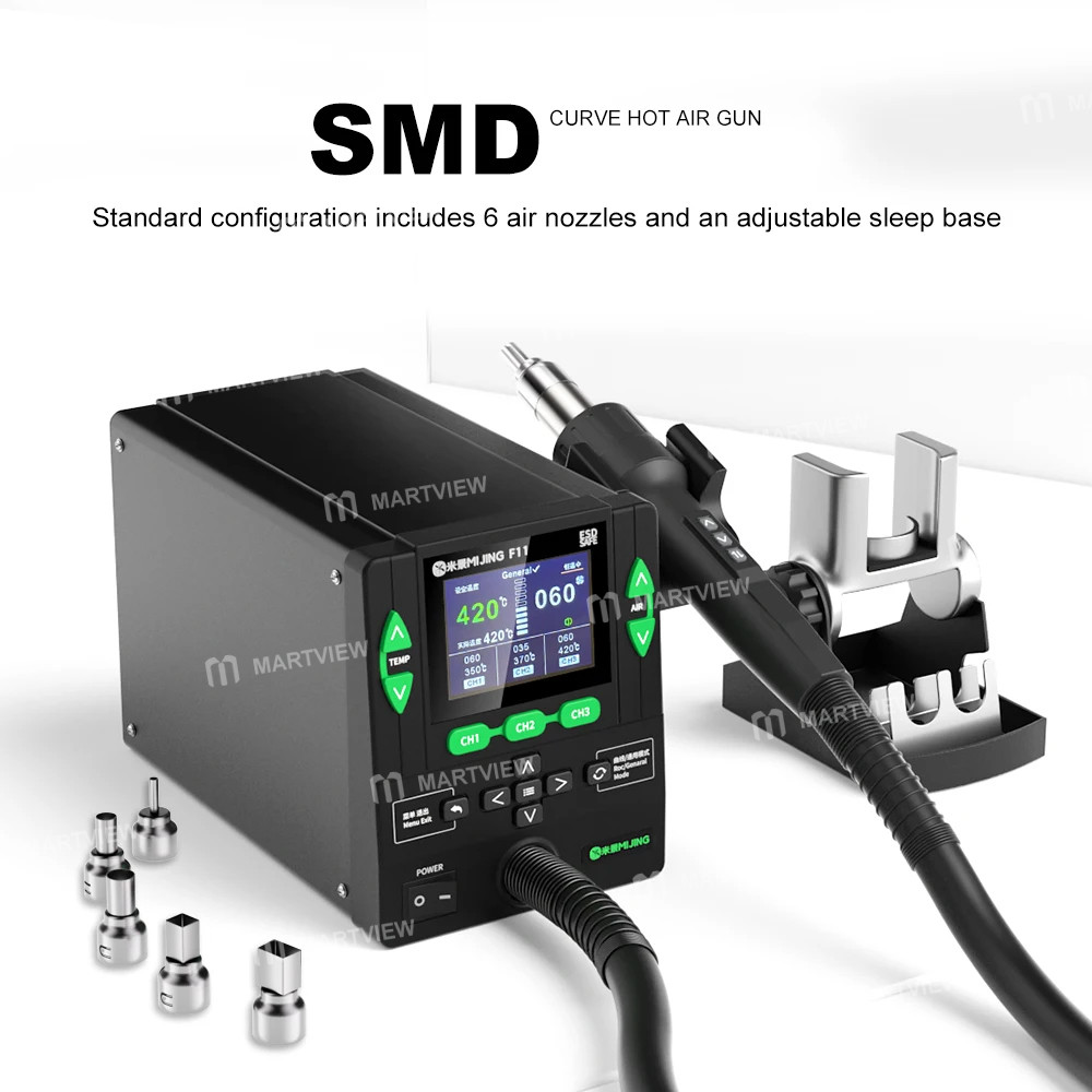 mijing mj-f11-1000w-multi-mode-adjustment-intelligent-smd-hot-air-gun-desoldering-rework-station-7