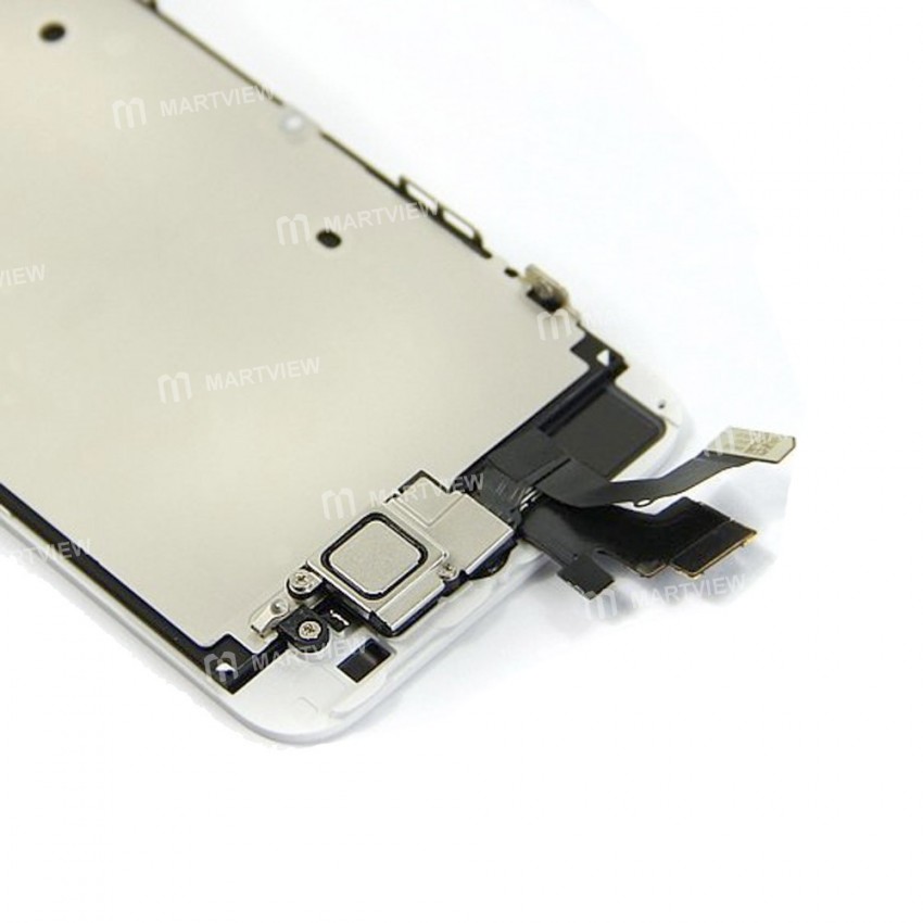 Replacement original iPhone 5 LCD with spareparts home button earphone camera etc white