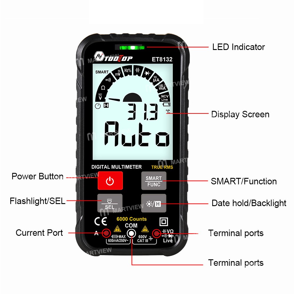 tooltop et8132-portable-intelligent-auto-identification-burn-proof-multimeter-10